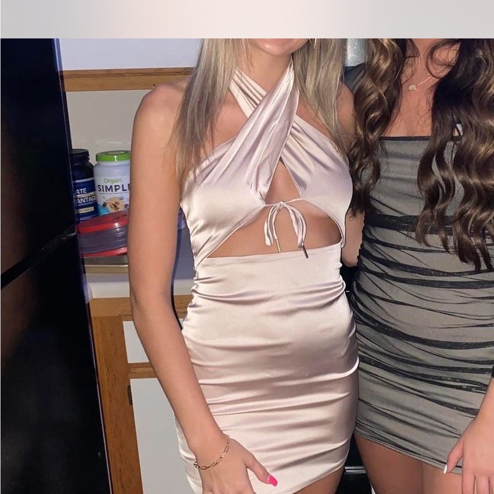 Champagne mini dress